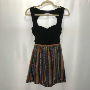 Forever 21 Cutout Tapestry Mini Dress Size Medium